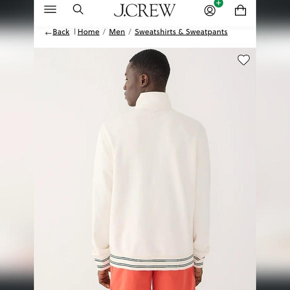 J. Crew Half-zip ribbed terry pullover large - Picture 2 of 7